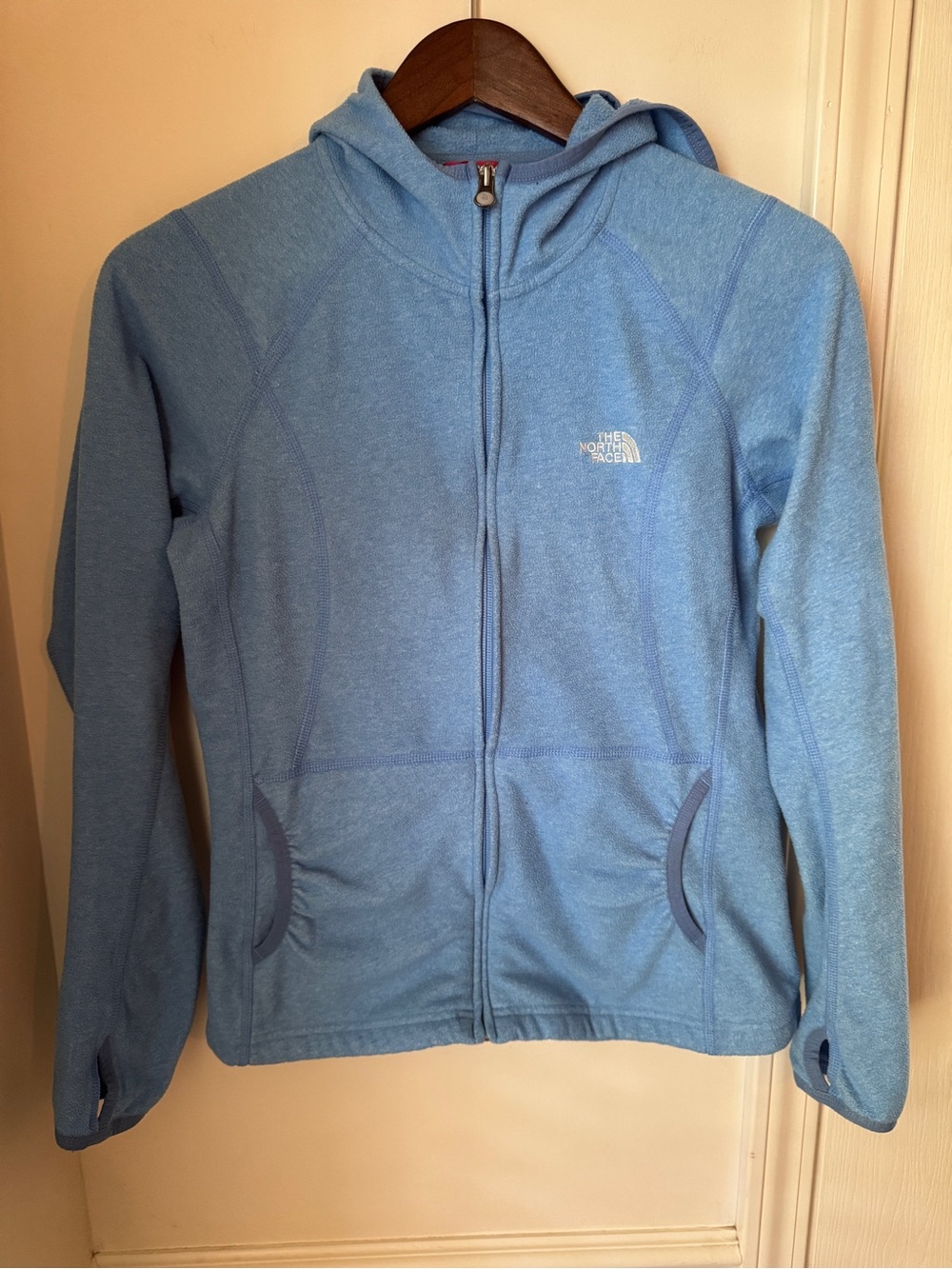 The North Face Light Blue Fleece Jacket Size Medium